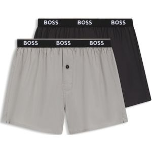 Set van twee pyjamashorts in katoenen popeline