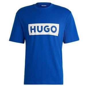 T-shirt van katoenen jersey met blauw logo