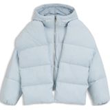 Waterafstotend gewatteerd jack met afneembare mouwen en sjaal