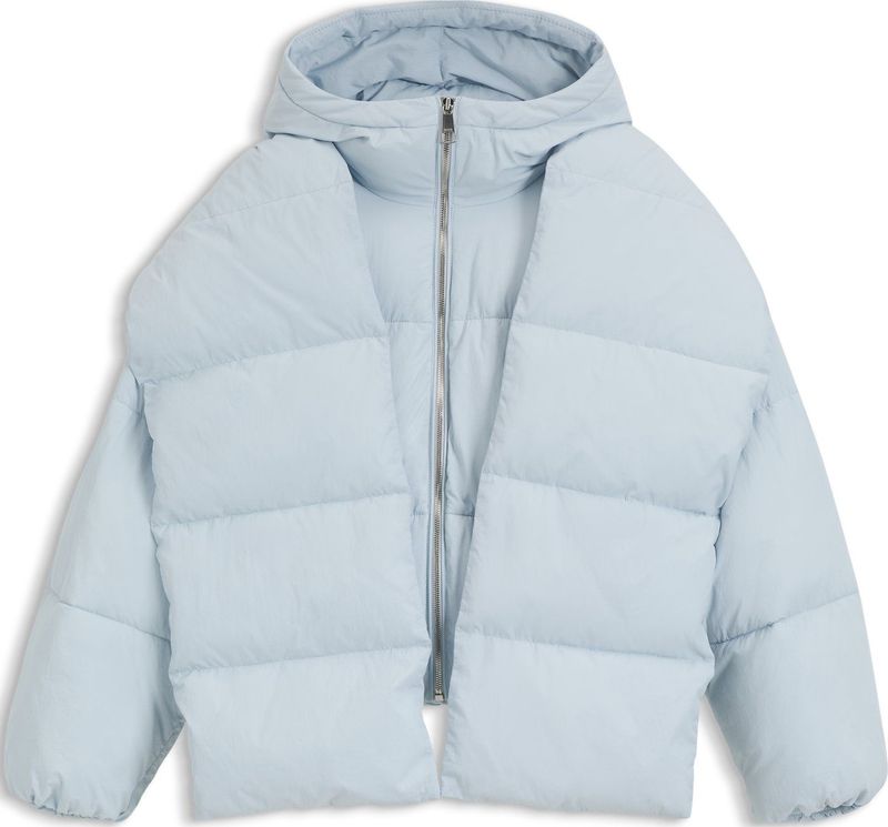 Waterafstotend gewatteerd jack met afneembare mouwen en sjaal