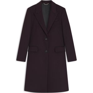 Regular-fit mantel met peak-revers van wolmix