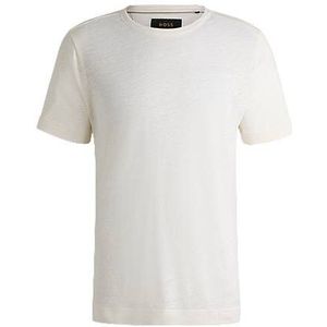 Regular-fit T-shirt van linnen en zijde