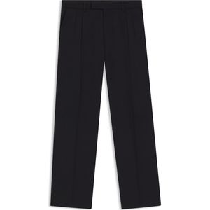 Tapered-fit broek van gemêleerde scheerwol