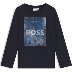 Slim-fit T-shirt met lange mouwen en hologramprint voor kinderen