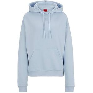 Hoodie van katoenen badstof met tweedelig logo en buidelzak