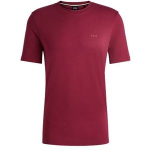 T-shirt van katoenen jersey met rubberen logoprint