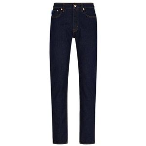 Slim-fit jeans in dark-blue stretch denim