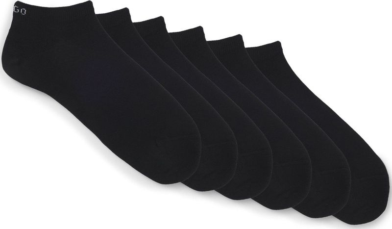 HUGO - Sportieve Sokken - Zwart - Katoenrijk Garen - 6 Paar