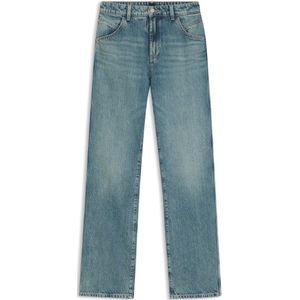 BOSS - Jeans - Smaragdgroen - Rechte Pijpen - Stevig Denim