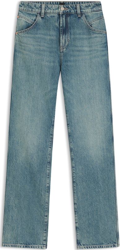 BOSS - Jeans - Smaragdgroen - Rechte Pijpen - Stevig Denim
