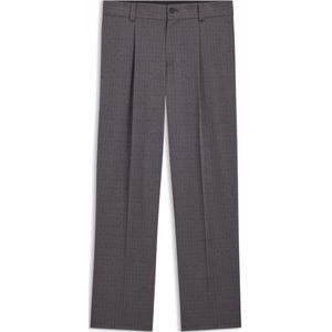 Modern-fit broek van geruit stretchmateriaal