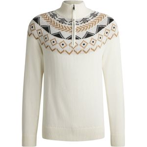 Ruitertrui in troyer-stijl met gebreid patroon