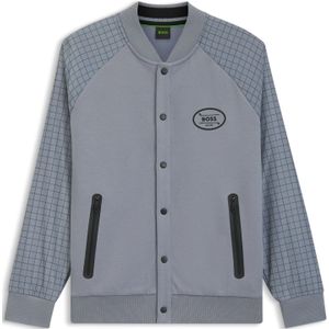 Sweater met ruitjesprint en knoopsluiting voor