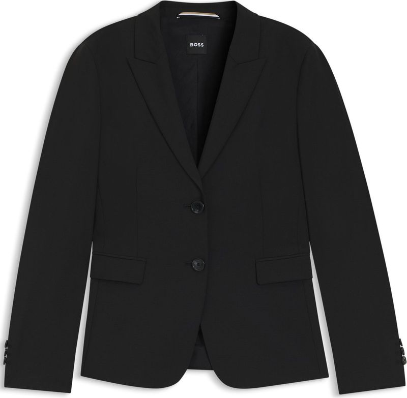 Blazer - Effen - Wol - Licht Gevoerd - Slanke Pasvorm