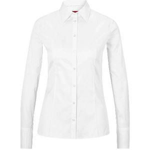 Slim-fit blouse van gemakkelijk te strijken popeline