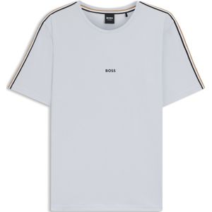 Pyjamashirt van stretchkatoen met biesjes