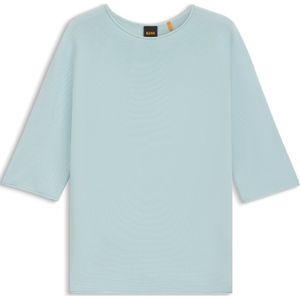 Gestructureerd gebreide naadloze trui