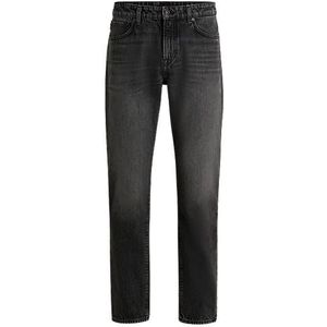 Maine Regular-fit jeans van stevig zwart denim