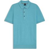 Regular-fit gebreide polo met katoen