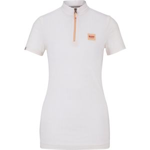 Trainingsshirt voor ruiters met halve mouwen in de kleur perzik