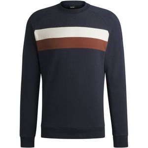 Sweatshirt van stretchkatoen met blokstrepen, voor de ruitersport