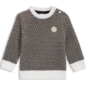 Driekleurige katoenen kindertrui met Double B-monogram