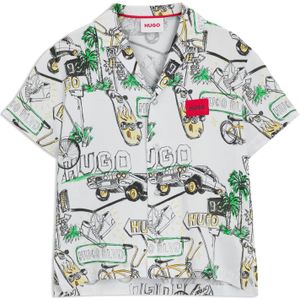 T-shirt met all-over-print en logopatch voor kinderen