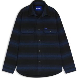 Hugo Blue - Ebolt - Flanellen Overhemd - Geruit - Oversized