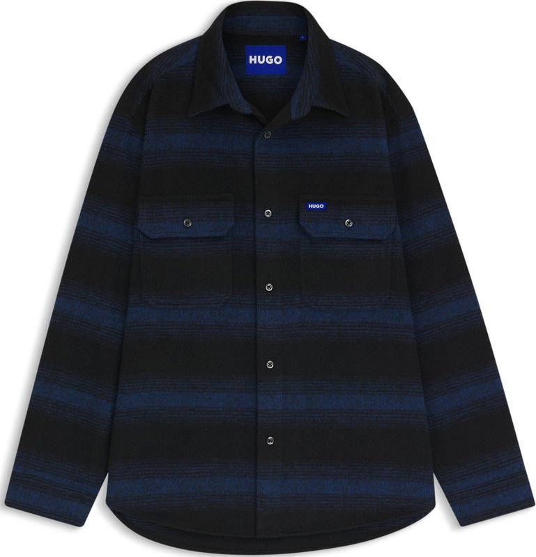 Hugo Blue - Ebolt - Flanellen Overhemd - Geruit - Oversized