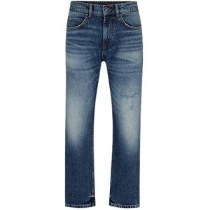 Loose-fit jeans van vintage-washed comfortabel stretchdenim