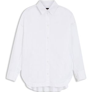 Oversized-fit popeline blouse van stretchkatoen