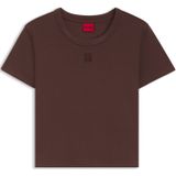 HUGO - DELANOR - T-shirt - Katoenmix - Slim Fit - Effen - Korte Mouwen