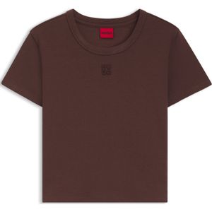 HUGO - DELANOR - T-shirt - Katoenmix - Slim Fit - Effen - Korte Mouwen