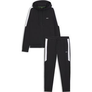 Trainingspak van stretchkatoen met contrasterende inzetten