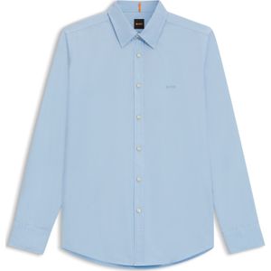 Boss Orange - Overhemd - Open Blue - Katoen - Met Borduurwerk