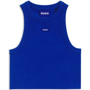 HUGO - 10257055 01 - Mouwloze Top - Zwart - Katoenmix