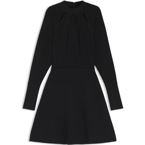 BOSS - Fuccia - Gebreide Jurk - Zwart - Korte Lengte - Lange Mouw