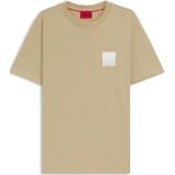 HUGO - T-shirt - Casual - Lichtgrijs - Katoen - 60% Duurzaam