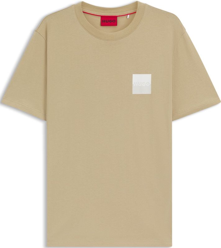 HUGO - T-shirt - Casual - Lichtgrijs - Katoen - 60% Duurzaam