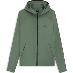 Hoodie met rits en reflecterend merkaccent