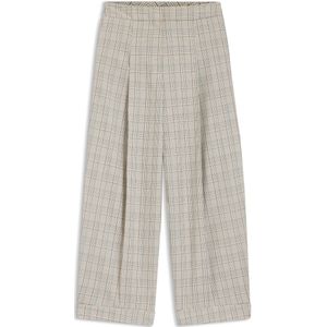 Oversized-fit broek van geruite stretchwol