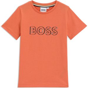 Slim-fit katoenen T-shirt met logoprint voor kinderen
