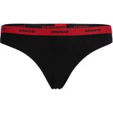 HUGO - Regular-rise String - Stretchkatoen - Met Herhaalde Logo's op Tailleband