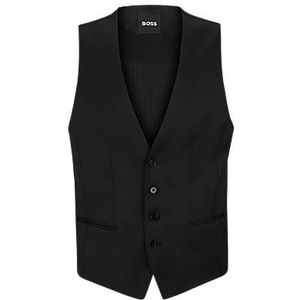 Slim-fit gilet van scheerwollen serge