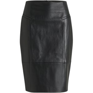 Kokerrok van glanzend leer