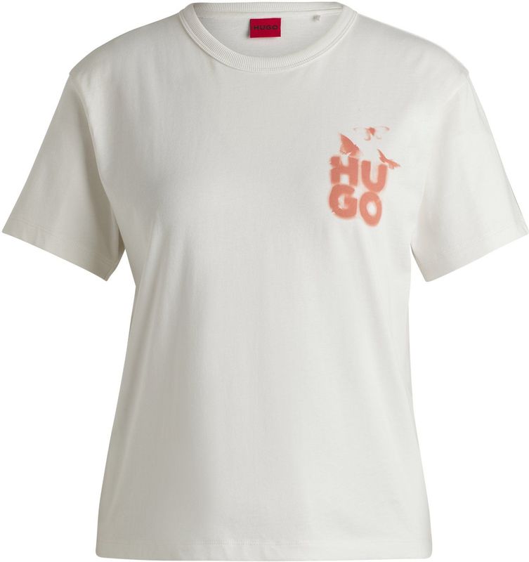 HUGO - Destrel 1 - T-shirt - Katoen - Regular Fit, Korte Mouwen, Ronde Hals