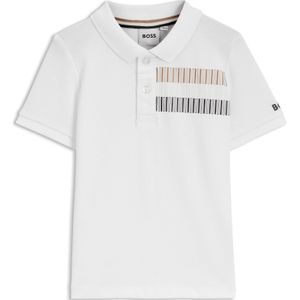 Kinderpolo van stretchkatoen met kenmerkende strepen