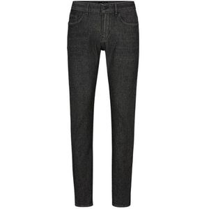 Zwarte slim-fit jeans van hoogwaardig gebreid denim met stretch