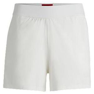 Relaxed-fit short met siliconen logoprint