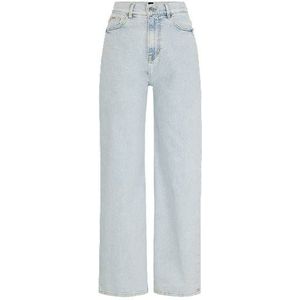 Jeans met wijde pijpen van blauw stretchdenim